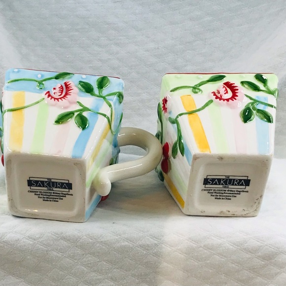 Mary Engelbreit sugar and creamer cherry pattern Sakura - Picture 3 of 3